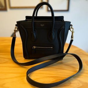 CELINE Nano Luggage Handbag - Smooth Calfskin Leather